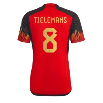 Belgien Youri Tielemans #8 Hemmakläder VM 2022 Kortärmad